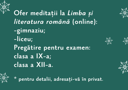 Ore particulare Limba și literatura română