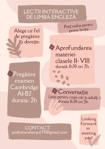 Pregătire limba engleză